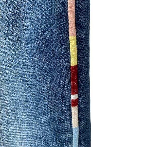 Pilcro Letterpress Anthropologie Embroidered Leg Jeans size 27 - Picture 5 of 8